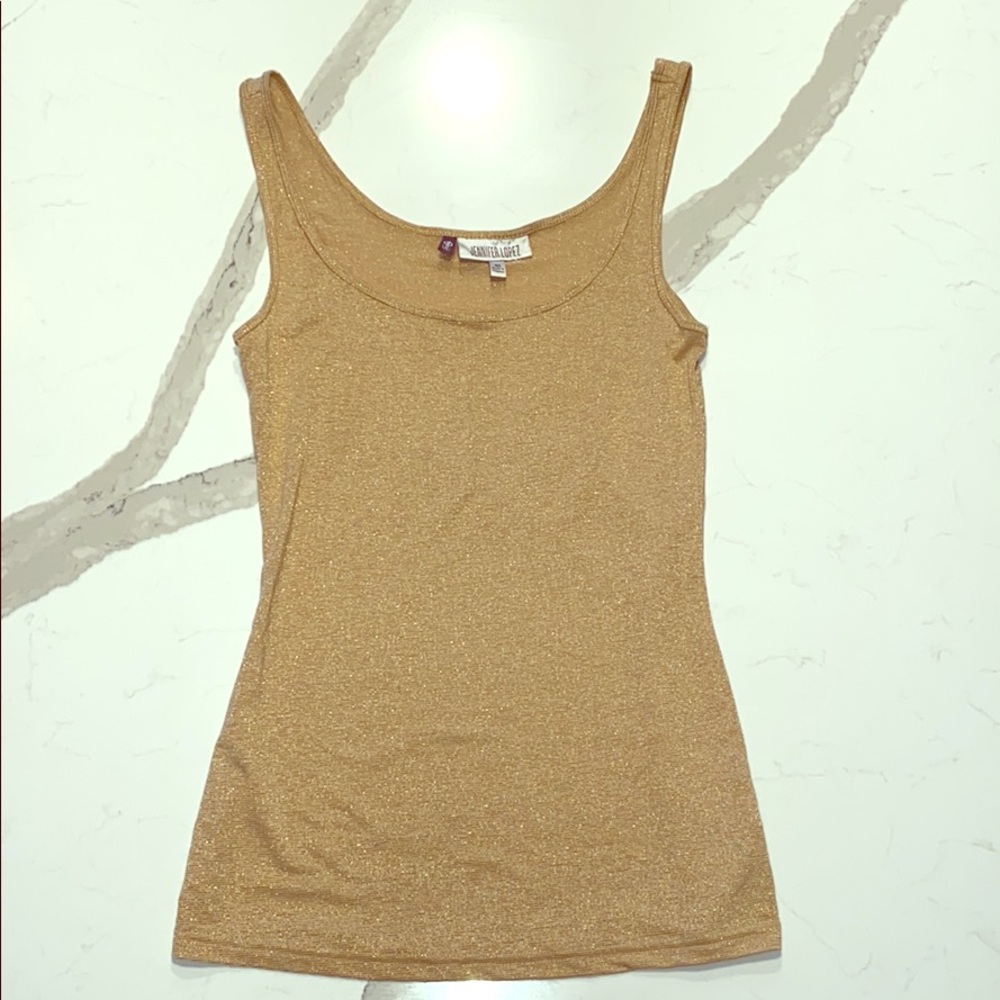 JLO gold tank top